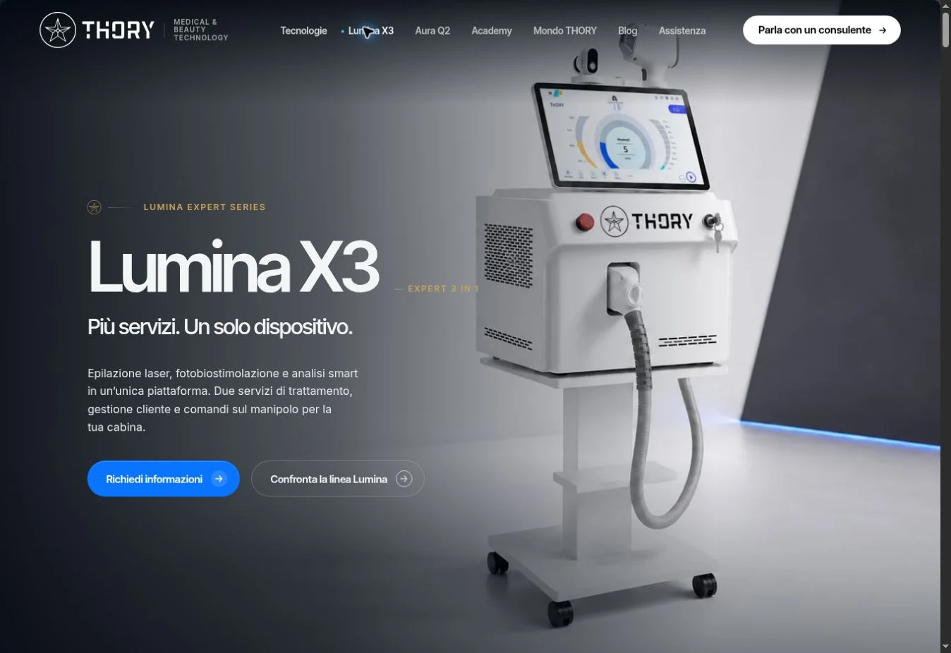 Live Lumina X3 product page, captured 17 September 2026