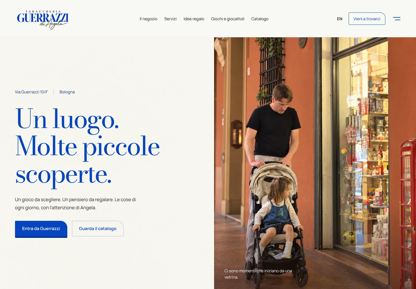 Interfaccia del sito Guerrazzi di Angela, esempio di un progetto DOGO
