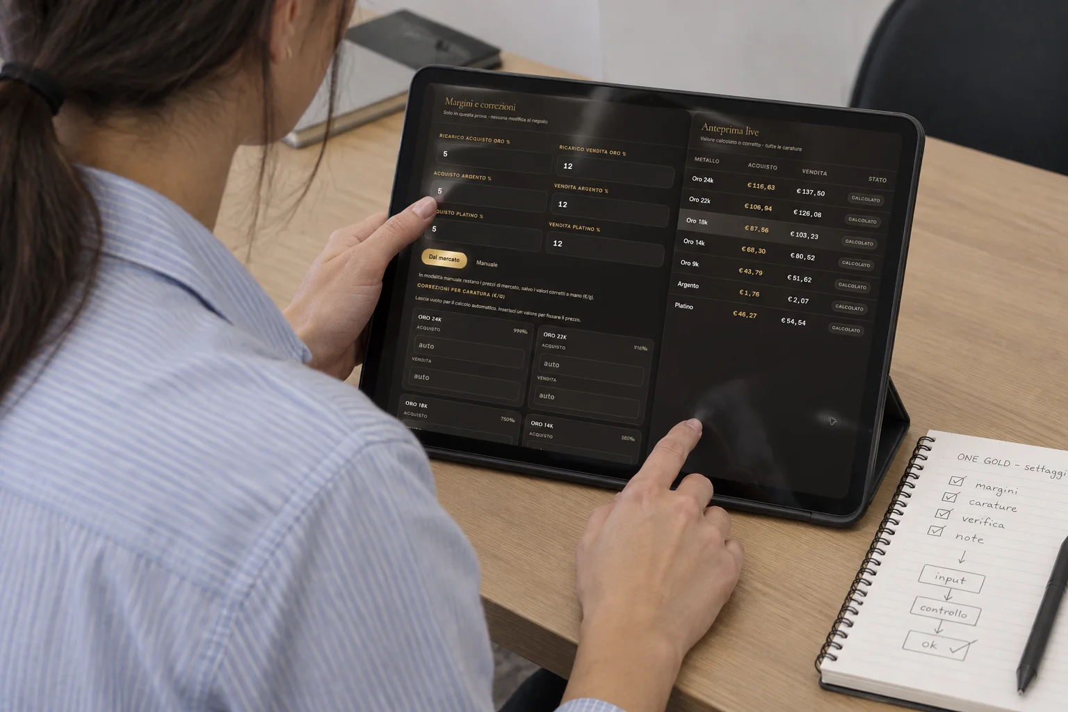 Diamante / Live data / interface review. Editorial studio reconstruction · AI-assisted.