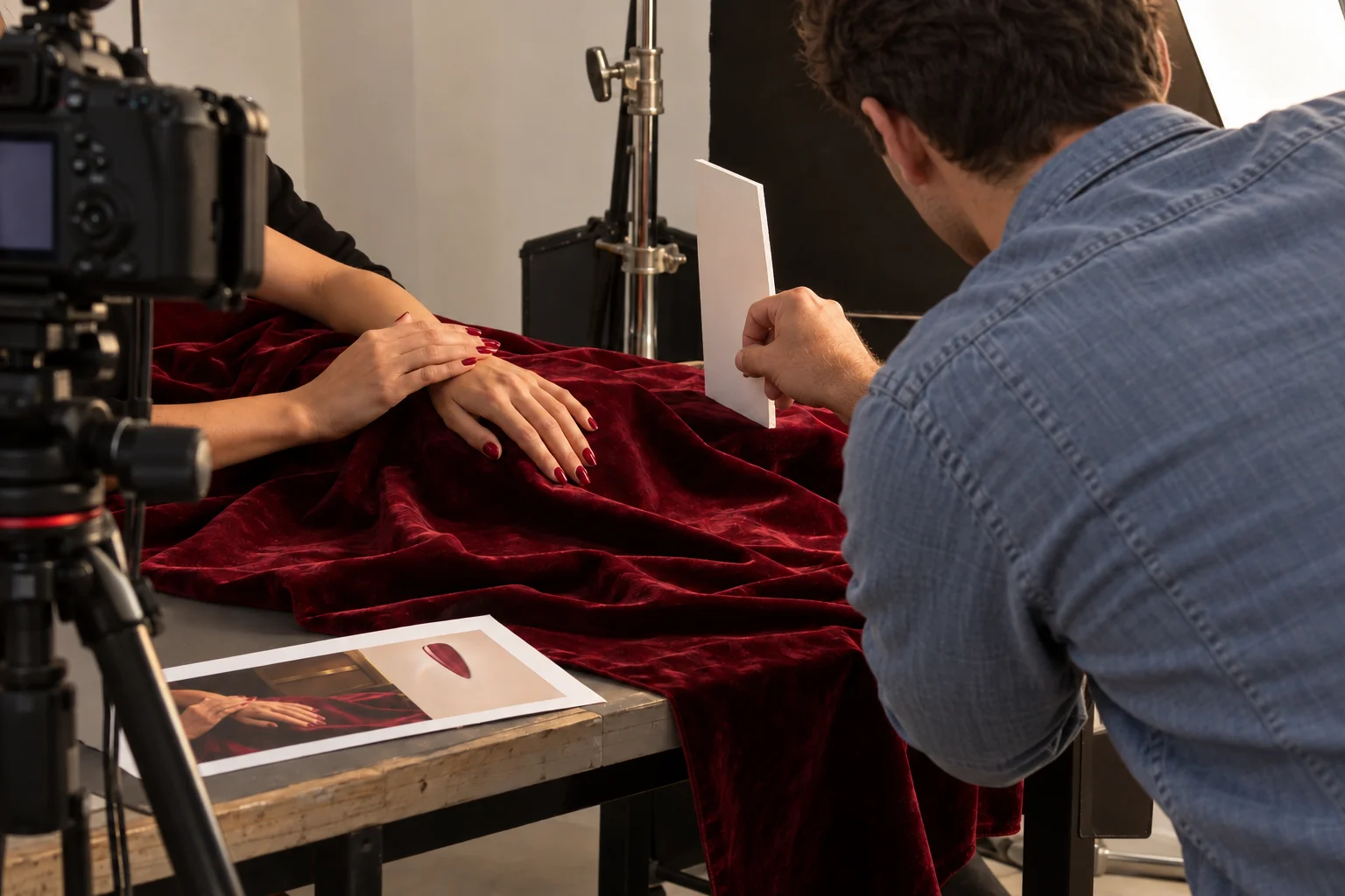 R·B·L Nails / Art direction / campaign set. Editorial studio reconstruction · AI-assisted.