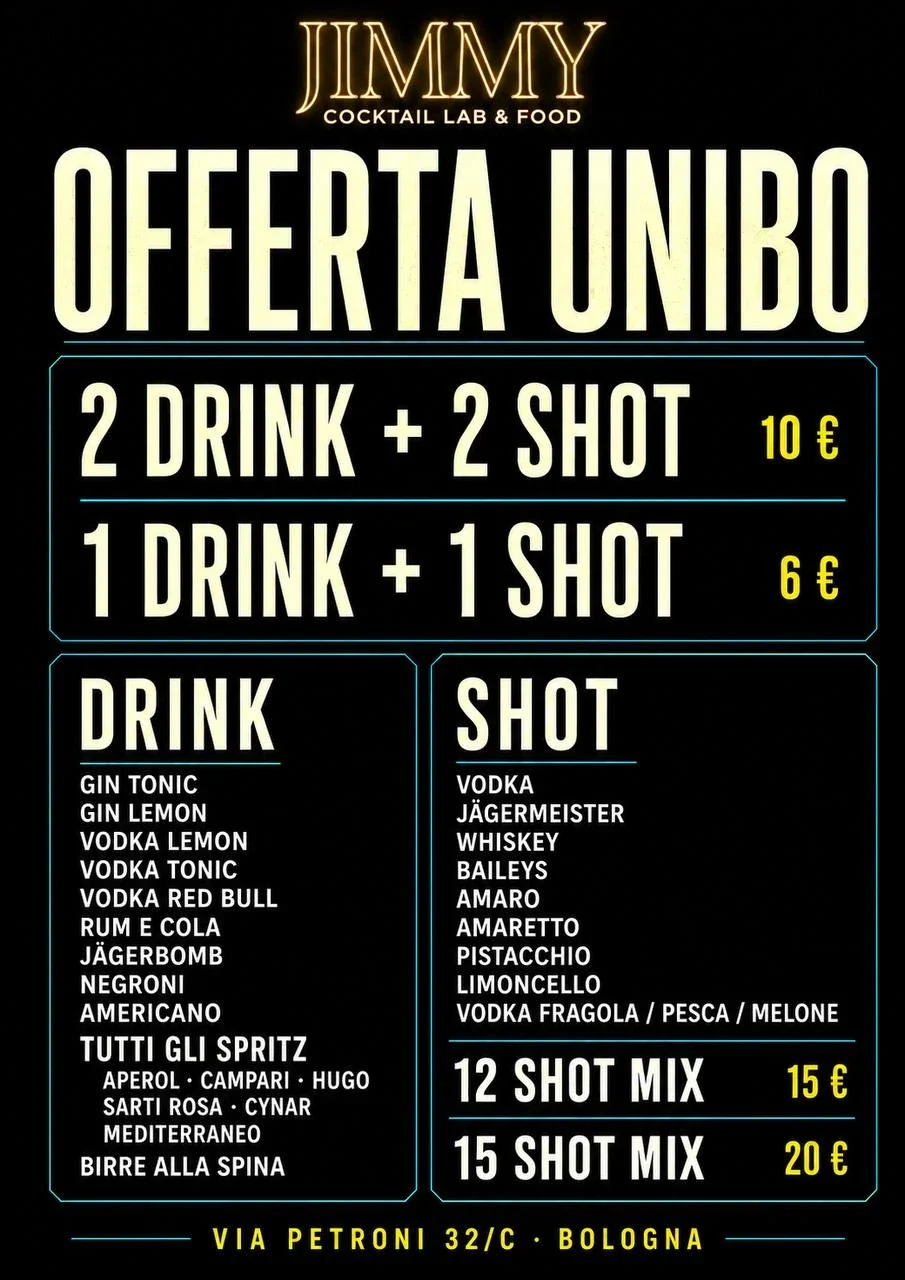 Artwork originale dell’offerta Unibo per Jimmy.