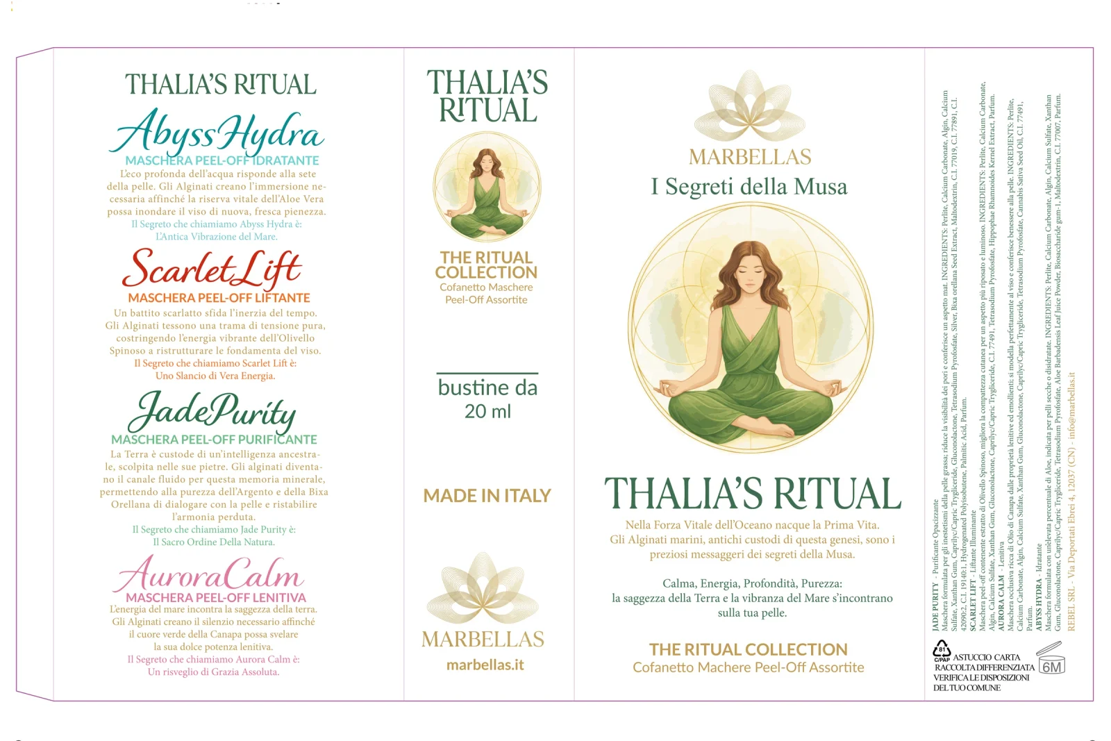 Esecutivo grafico originale Thalia’s Ritual, formato grande, mostrato in piano.