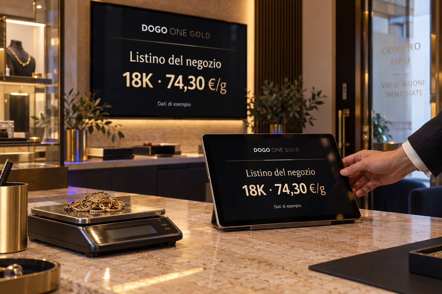 Mockup dimostrativo di ONE GOLD
