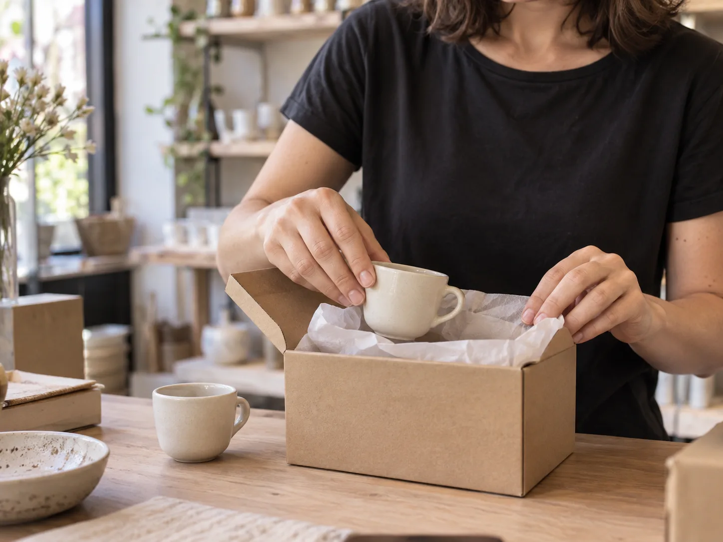 Preparazione di un ordine in un laboratorio di ceramica